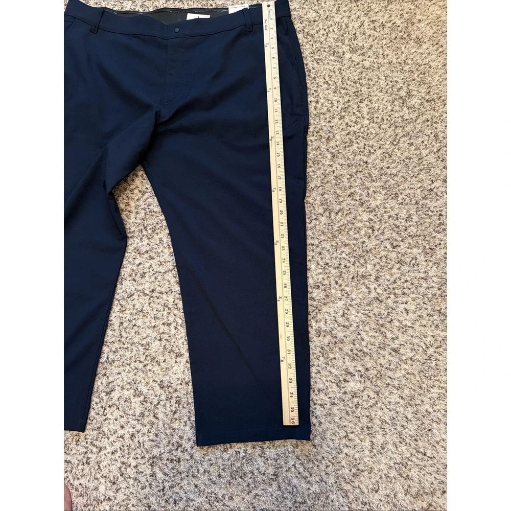Nike NEW Straight Leg Dri Fit Blue Elastic Waist Pants Mens Sz 42x30 Hemmed